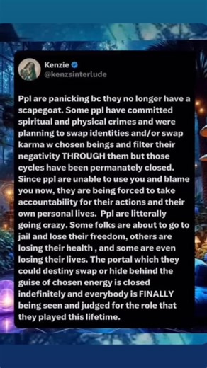 Kenzie🧿 on Instagram: "You flipped the script on these ppl and now their whole lives are falling apart. Ppl are falling ill, can’t sleep, getting bad news from the doctor, relationships are ending, projects are failing and everything they’ve done in the dark is coming to light. These ppl did not expect you to be in your right mind at this moment. Some folks didn’t even expect you to be alive. Some ppl have committed fraud in your name, stolen things from you, attempted to blame you for t