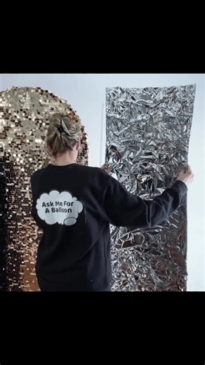 DIY Foil Tablecloth Party Backdrop Tutorial