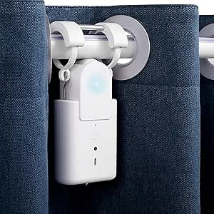 ZSTARR Automatic Curtain Opener Robot, Smart Curtain Electric Motor Home Device Wireless Tuya App Automate Remote Timer Switch Voice Control Manual for Room Roman Rod (white)