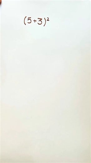 Simplifying (5 + 3)² 🖊️📚#youtubeshorts #viralvideo #america #unitedstates