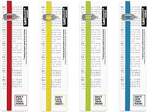 Lastword Elastic Bookmarks Perfect for Any Book - Book Markers with Metal Cursor and Eco-Leather Label - Design Made in Italy (Combo Pack)