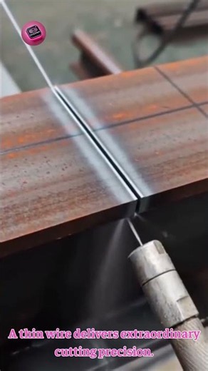 THIN WIRE CUTTING TECH Slices Solid Metal with Precision #Engineering #Manufacturing #Innovation