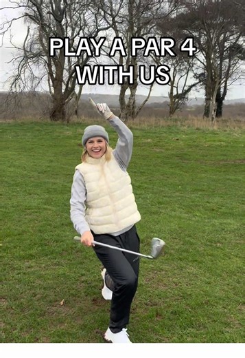 Wait for Lily’s golf tips 🤔 (or maybe George’s incredible chip 😮) #golf #golftok #beginnergolfer #girlgolfer #fyp