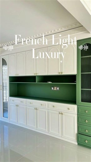 Soft light, classic arches, timeless French style. #FrenchStyleCabinets #CustomWardrobe
