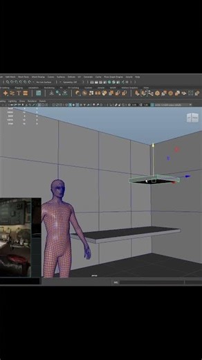 Modeling a Garage in Maya (Blockout) 🛠️ #3dmodeling #maya #shorts