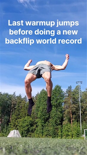 World Record: Most consecutive backflips on hard ground