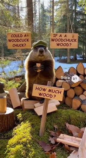 Can a Woodchuck Chuck Wood #beaver #wood #woodchuck