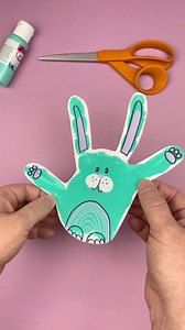 642K views · 7K reactions | Make an Adorable Paint Handprint Bunny...