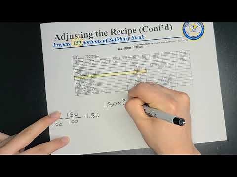 Recipe Conversions 2 (Yield Adjustment)