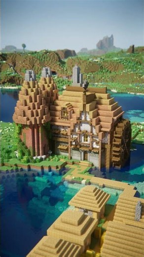 The ULTIMATE Medieval Farmhouse! Tutorial on my Patreon #minecraft #minecraftbuilding #shorts