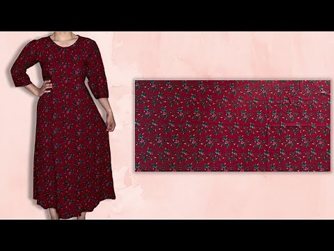 DIY Maxi Dress Sewing Tutorial | Elegant Floral Dressmaking