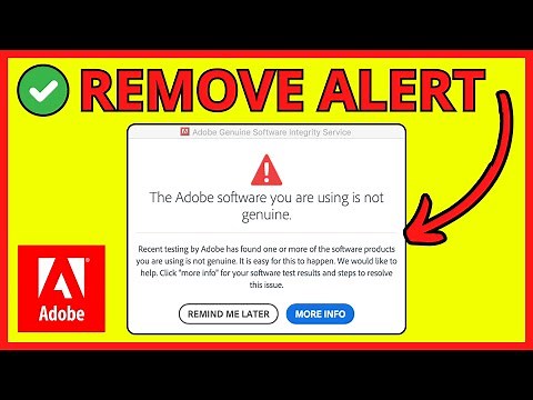 How To Disable Adobe Genuine Software Integrity Service Alert - 2024