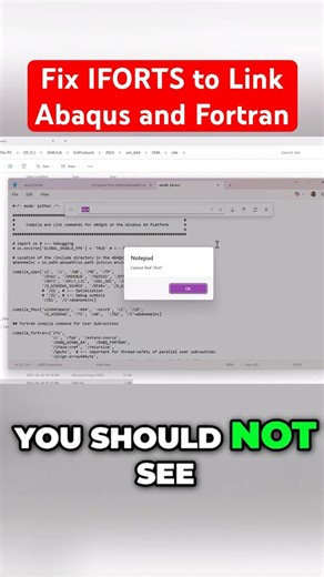 IFORT vs IFX — Why Abaqus Won’t Link to Fortran #shorts