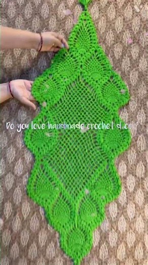 Handmade Crochet Table Runner ✨🌿| Where yarn turns into magic — Magical Fingers ✨🧶