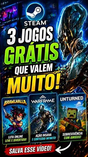 3 Jogos GRÁTIS da Steam que valem MUITO 🔥 #games #gamer #pc