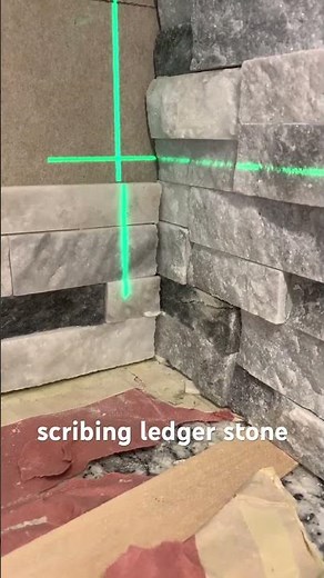 Ledger stone inside corner scribe.