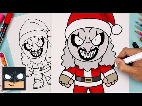 How To Draw Art The Clown Santa | Terrifier 3