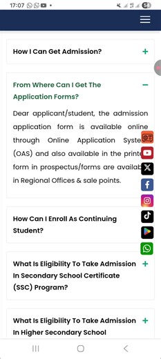 how to get admission in aiou