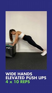 Just a few more weeks of home work outs to go! In the meantime here's @coachedbyhajni with a easy to follow full body workout you can do anywhere. Make sure to follow her tips below! 4 x 10 reps - Wide hands elevated push ups - keep your core and glutes tight during the movement - control the movement all the way - don't arch your back 4 x 5 Rounds - Wide to narrow squats - keep the movement controlled - don't lock out your knees - keep your weight on your heels 4 x 10 reps - Up-down planks - ke