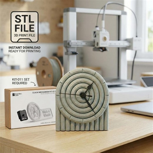 Best Selling Items 3D Print – Clock STL File – 3D Printed Desk Clock, Bambu Lab Kit 011 Compatible, Layered Design, DIY Digital Download - Etsy Canada