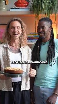 Tropische kwarkcake met ananas, mango, blauwe bessen en kokos. RECEPT van ‪@DitisTypischTim‬