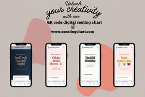 Plan de salle numérique avec code QR. www.eseatingchart.com - Etsy France