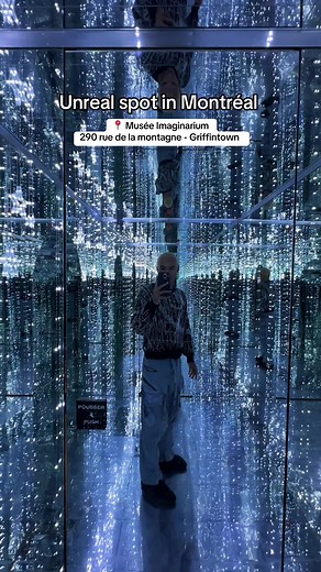 Unreal spot in Montréal 😱😍 Musée Imaginarium’s Black Box really feels like a dream. A space where light and mirrors surround you, making you feel as if you’re floating in another reality.✨ /// Spot unique à Montréal 😱😍 La boîte noire du Musée Imaginarium est tellement onirique. Entouré de miroirs et de lumières, tu as littéralement l’impression de flotter dans un rêve.✨ . . . . . #museeimaginarium #montreal #exploremontreal #thingstodoinmontreal #culturemontreal #museummontreal #exhibitionmo