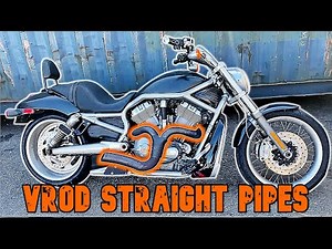 Harley Davidson V-ROD *STRAIGHT PIPE* Sound Test (and review)!
