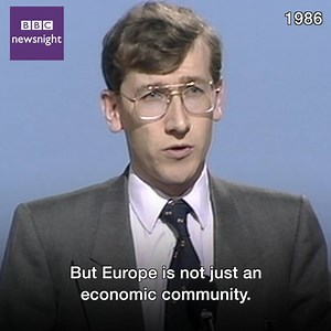 Philip May will join the PM on The One Show tonight. Here he is back in 1986 - aged 29 - speaking about... the importance of the EU | BBC Newsnight