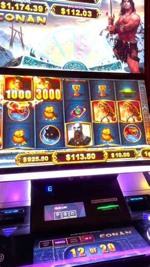 MASSIVE Conan Slot Win on the Wheel Feature #slotmachine #gambling #jackpot