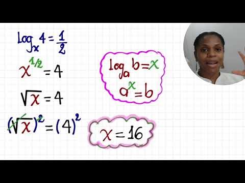 Ecuación logarítmica | Logaritmo en base x de 4 igual a 1/2 | La Prof Lina M3