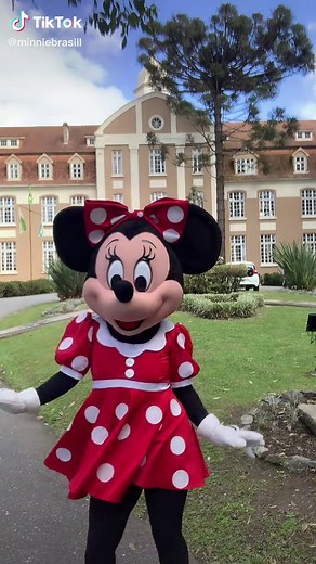 Playful Minnie Mouse Dance in Outdoor Setting