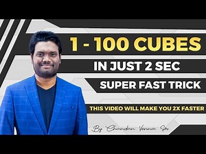 CUBE OF A NUMBER | SUPER FAST TRICK | VEDIC MATHS| SHORTCUT |ALL COMPETITIVE EXAMS |By Chandan Venna