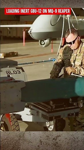 Loading GBU-12 on MQ-9 Reaper Drone