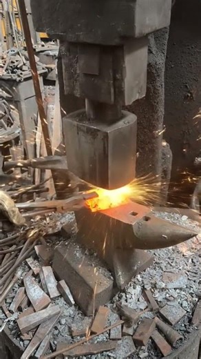 Forging iron hammering machine working 💥🛠💯💫 #Welding, #MetalRepair, #DIY, #Shorts, #WeldingTutorial