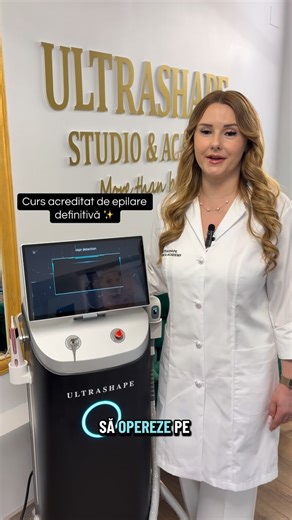 Ultrashape Academy & Studio on Instagram: "La un curs acreditat de epilare definitivă, tehnologia face diferența! ✨ Lucrăm pe laser medical de ultimă generație cu 4 lungimi de undă și inteligență artificială, care identifică automat tipul de piele și firul de păr, eliminând riscul de erori. La ULTRASHAPE Studio & Academy din Cluj-Napoca te învățăm să lucrezi corect, sigur și performant. Înscrie-te la cursul nostru acreditat! 💎 #epilaredefinitiva #cursacreditat #beautyacademy #laserAI #skintech"