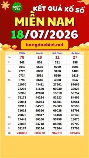 Southern Lottery Results for 7/18/2026 - Southern Lottery - Saturday Southern Lottery - southernl...