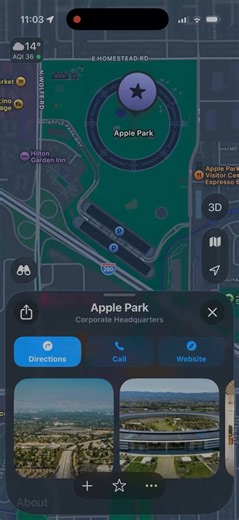 fun fact: if you open Apple Maps and zoom into the Apple Park visitor center, you can actually see the miniature model of Apple Park!