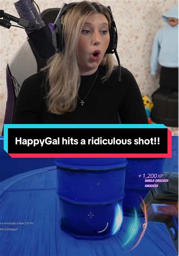 HappyGal hits a ridiculous shot!! #happygal #happyhappygal #fortnite #sniper #ridiculous