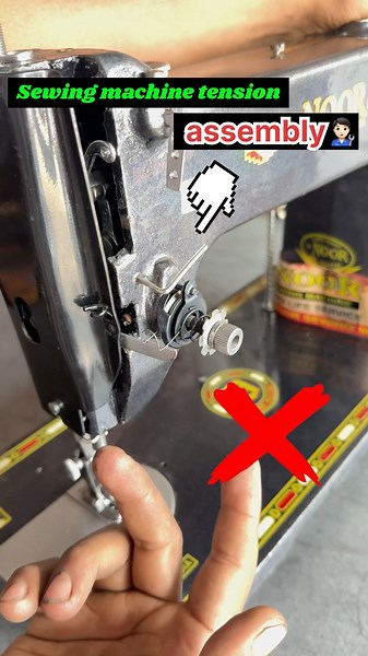 Sewing machine tension assembly 🧑🏻‍🔧 || Umbrella sewing machine tension setting ✅ #sewinghacks