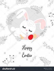 Vector Illustration Lovely Hand Drawn Easter Stock Vector (Royalty Free) 2111684972 | Shutterstock