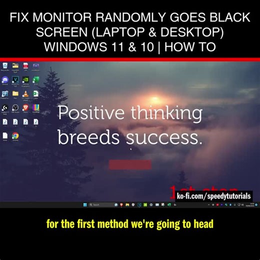 Speedy Tutorials on Instagram: "Fix Monitor Randomly goes Black Screen (Laptop & Desktop) Windows 11 & 10 | How To 💻 Donate, browse my shop, or if you need help get a custom tutorial → Link in my bio! https://linktr.ee/speedytutorials #computer #windows11 #windows11 #tech #windows10 #laptop #computertips #laptoptips #technology #pctipsandtricks #shorts #reelindia #reels #pctips #india"