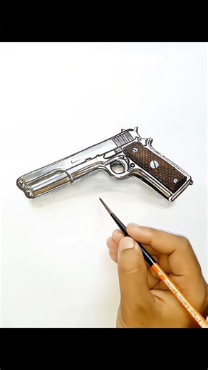 hyper realistic 😍 🔫drawing revolver #art #drawing #artist