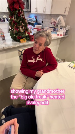 Mommom is an ally✊🏼🏳️‍🌈 (thanks to Paige for the anatomical lesson there at the end) #heatedrivalry #bigolefreak #googledriveedit #shanehollander