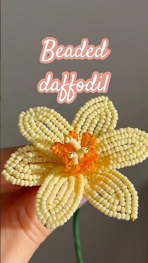 Beaded daffodil wire craft 🌼 DIY