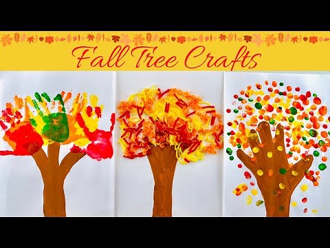 3 Easy Autumn/Fall tree crafts for kids 🍂🍁| Autumn/Fall craft ideas 🍂🍁- Crafts with Toddler