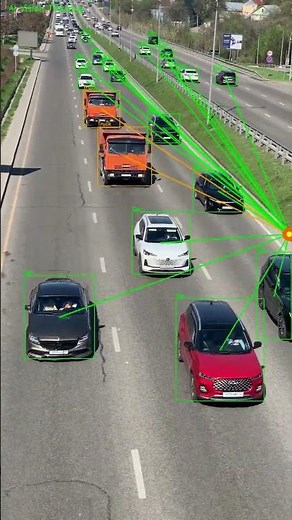 AI Vision Tracks Every Car in Real-Time 🚗👀 | Smart Traffic Detection! #Shorts #shorts