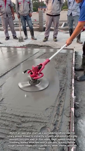 "Watch Handheld Rotary Power Trowel Polish Concrete!"#shorts