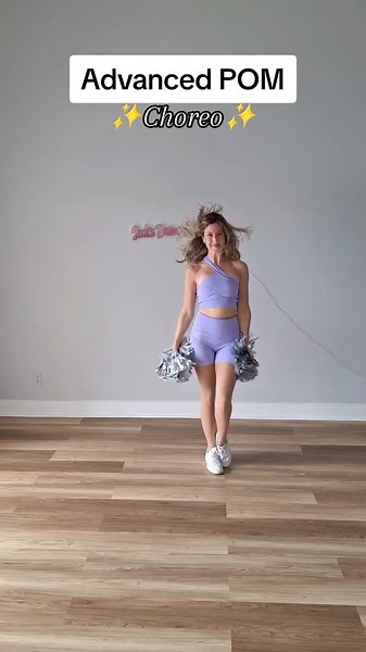 Advanced POM choreo! 💃🎉 Tutorial is posted! #advanceddance #pom #danceteam #cheer #pompoms