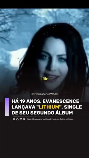 🥇𝗘𝘃𝗮𝗻𝗲𝘀𝗰𝗲𝗻𝗰𝗲𝗪𝗼𝗿𝗹𝗱 • 𝗢𝗳𝗶𝗰𝗶𝗮𝗹 on Instagram: "LITHIUM | Há 19 anos, Evanescence lançava “Lithium”, o segundo single do álbum The Open Door (2006), uma faixa que rapidamente se tornou um dos maiores símbolos da era mais sombria e emocional da banda. Escrita por Amy Lee, a música mergulha em temas como perda, anestesia emocional e a luta interna entre se proteger da dor e permitir-se sentir. 🎥 PinkPop 2007 🎙️ Lithium - Evanescence 🎸Já que o assunto é “Lithium”, vale a recom